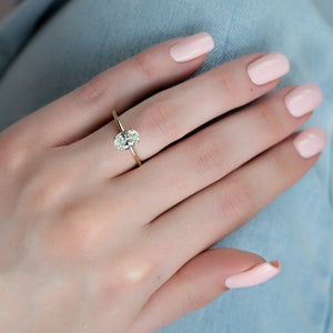 The Alex Set With A 2.5 Carat Oval Lab Diamond