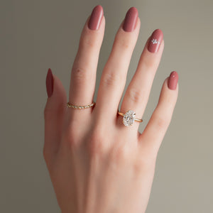 The Alex Set With A 2.5 Carat Oval Lab Diamond