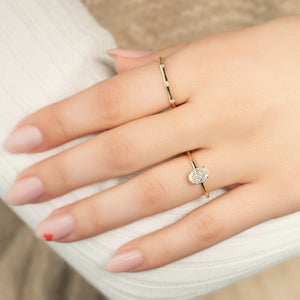 The Alex Set With A Oval Lab Diamond