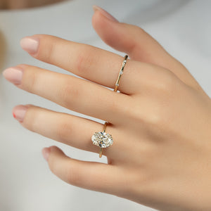 The Alex Set With A 2.5 Carat Oval Lab Diamond