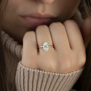 The Alex Set With A 2.5 Carat Oval Lab Diamond