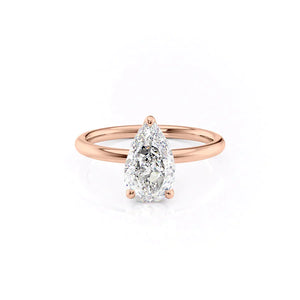 The Alex Set With A 5 Carat Pear Moissanite