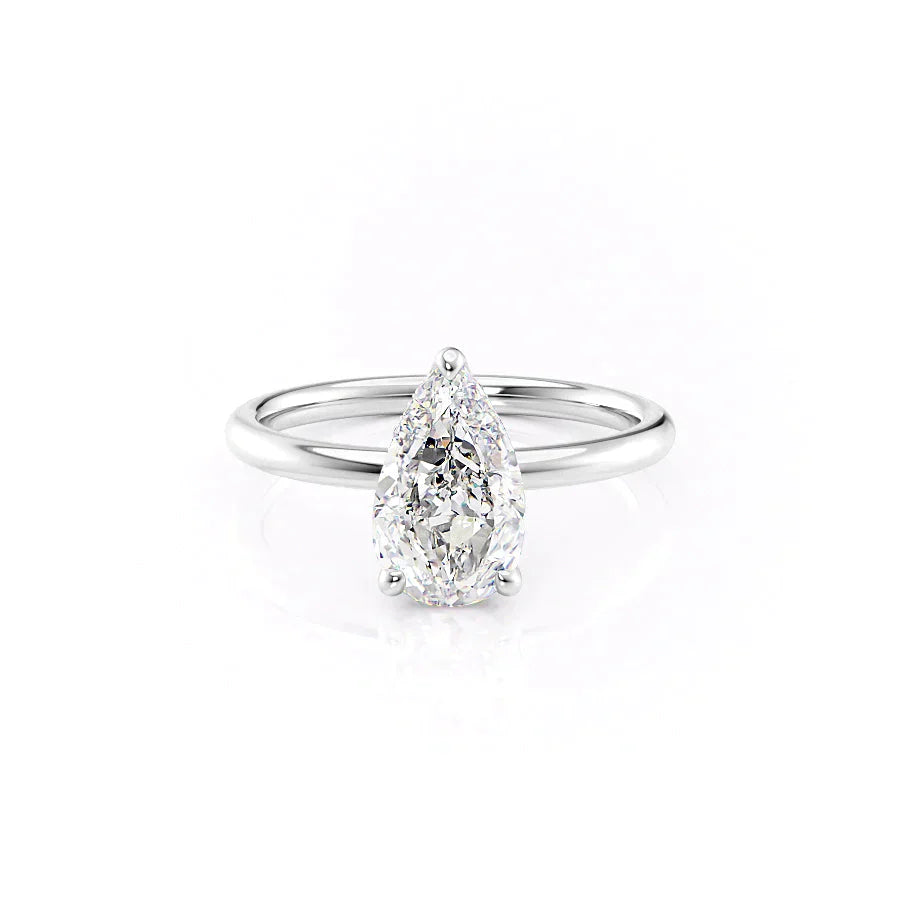 The Alex Set With A 5 Carat Pear Moissanite