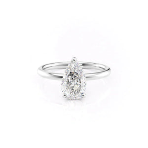 The Alex Set With A 5 Carat Pear Moissanite