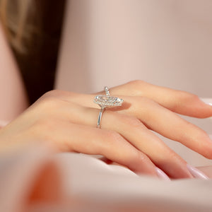 The Alex Set With A 2 Carat Pear Moissanite