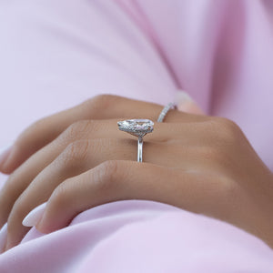 The Alex Set With A 2 Carat Pear Moissanite
