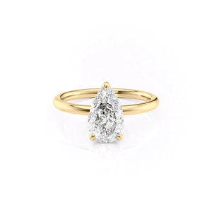The Alex Set With A 2 Carat Pear Moissanite