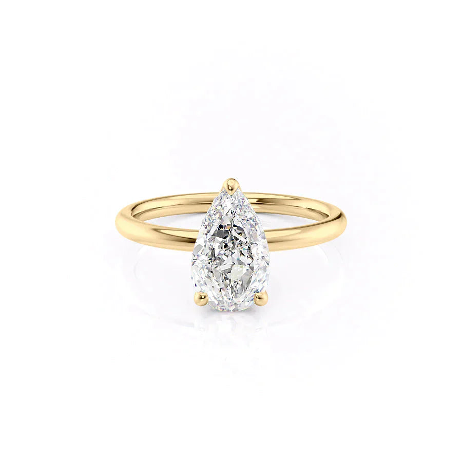 The Alex Set With A 1 Carat Pear Moissanite