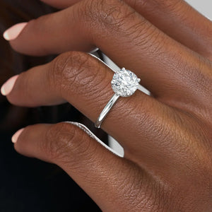 The Alex Set With A 1 Carat Round Moissanite