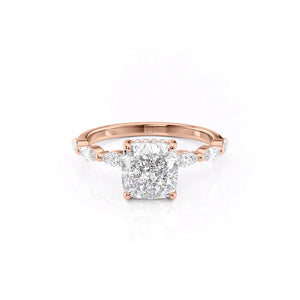 The Lucia Set With A 2.5 Carat Cushion Lab Diamond