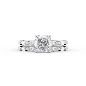 The Lucia Set With A 1 Carat Cushion Lab Diamond