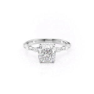 The Lucia Set With A 2.5 Carat Cushion Lab Diamond
