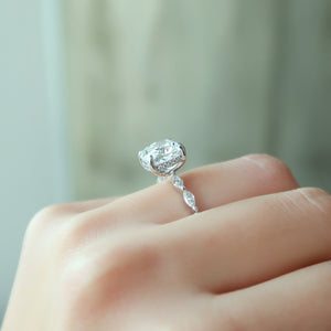 The Lucia Set With A 1.5 Carat Cushion Lab Diamond