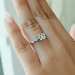 The Lucia Set With A 1.5 Carat Cushion Lab Diamond
