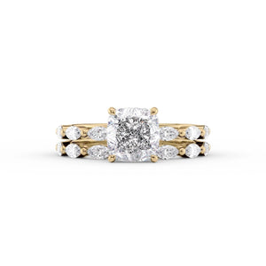 The Lucia Set With A 1.5 Carat Cushion Lab Diamond