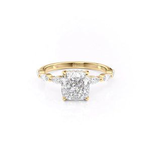 The Lucia Set With A 1 Carat Cushion Lab Diamond