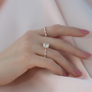 The Lucia Set With A 1.5 Carat Cushion Lab Diamond