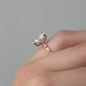 The Lucia Set With A Elongated Cushion Lab Diamond
