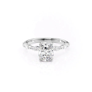 The Lucia Set With A 1.5 Carat Elongated Cushion Lab Diamond