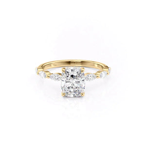 The Lucia Set With A 1.5 Carat Elongated Cushion Lab Diamond