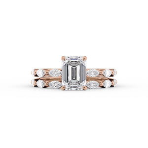 The Lucia Set With A 3 Carat Emerald Lab Diamond