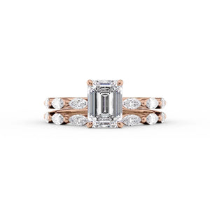The Lucia Set With A 2.5 Carat Emerald Lab Diamond