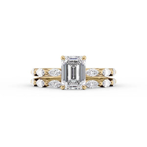 The Lucia Set With A 2.5 Carat Emerald Lab Diamond