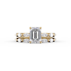 The Lucia Set With A 1 Carat Emerald Lab Diamond