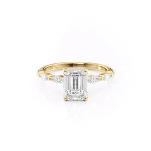 The Lucia Set With A 2.5 Carat Emerald Lab Diamond