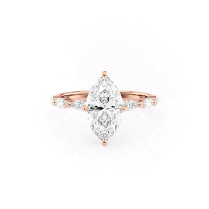 The Lucia Set With A 1 Carat Marquise Lab Diamond