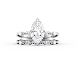 The Lucia Set With A 3 Carat Marquise Lab Diamond