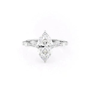 The Lucia Set With A 1 Carat Marquise Lab Diamond