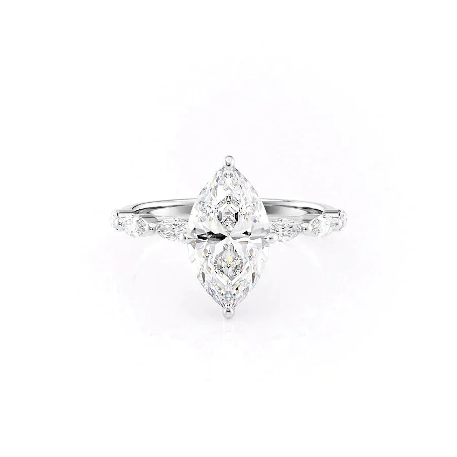The Lucia Set With A 2 Carat Marquise Lab Diamond