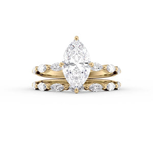 The Lucia Set With A 2 Carat Marquise Lab Diamond