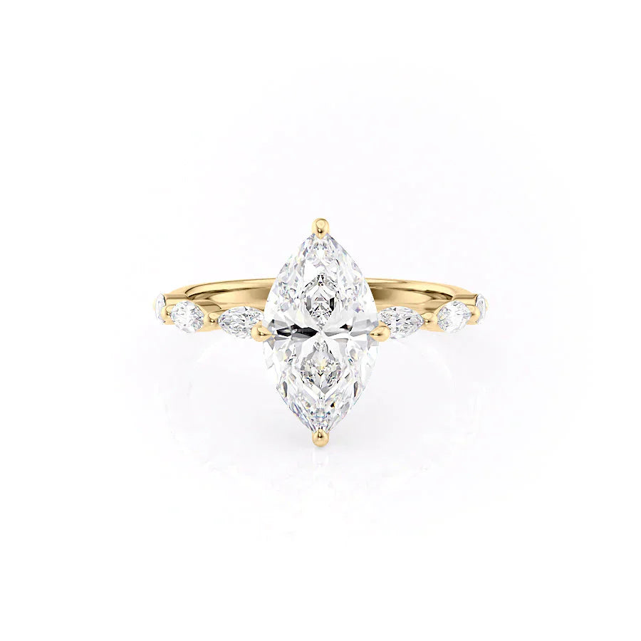 The Lucia Set With A Marquise Moissanite