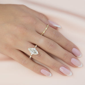 The Lucia Set With A 2 Carat Marquise Lab Diamond