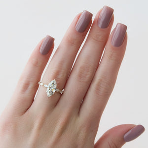 The Lucia Set With A 2 Carat Marquise Lab Diamond