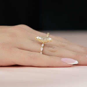 The Lucia Set With A 2 Carat Marquise Lab Diamond