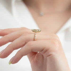 The Lucia Set With A 2 Carat Marquise Lab Diamond