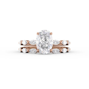 The Lucia Set With A Oval Lab Diamond
