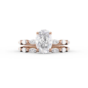 The Lucia Set With A 3 Carat Oval Lab Diamond