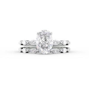 The Lucia Set With A 3 Carat Oval Lab Diamond