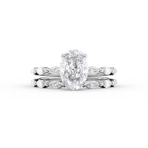 The Lucia Set With A Oval Lab Diamond