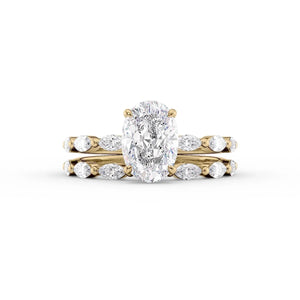The Lucia Set With A 2 Carat Oval Lab Diamond