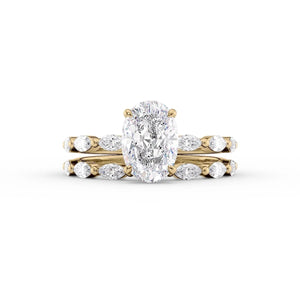 The Lucia Set With A 1.5 Carat Oval Lab Diamond