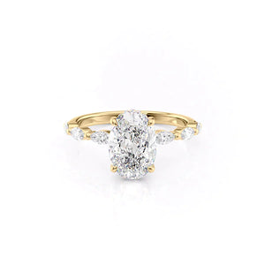 The Lucia Set With A 1.5 Carat Oval Lab Diamond