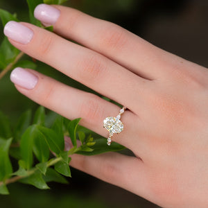 The Lucia Set With A 1.5 Carat Oval Lab Diamond