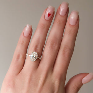 The Lucia Set With A 1.5 Carat Oval Lab Diamond