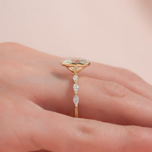 The Lucia Set With A 1.5 Carat Oval Lab Diamond