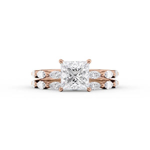 The Lucia Set With A 2.5 Carat Princess Lab Diamond